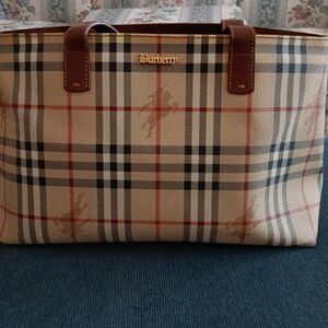 Burberry Beige and Brown Checkered Men's Bag